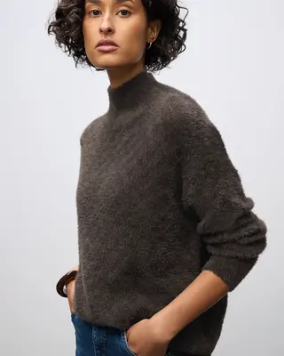 Street One Kuscheliger Strukturpullover - Deep Roast Brown