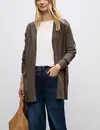 Street One Offener Cosy Cardigan - Dark Nomad Brown Melange