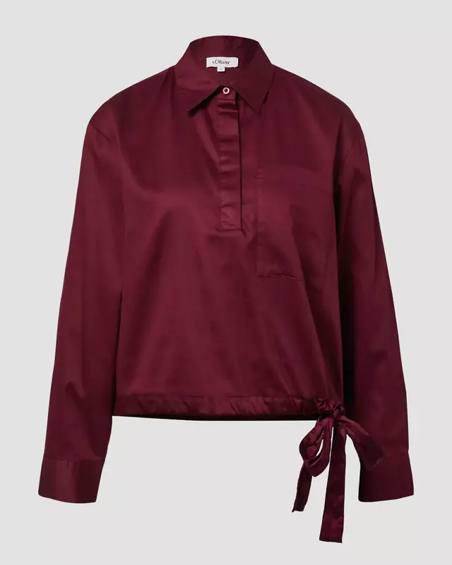 S. Oliver Satin Optik Bluse - Red