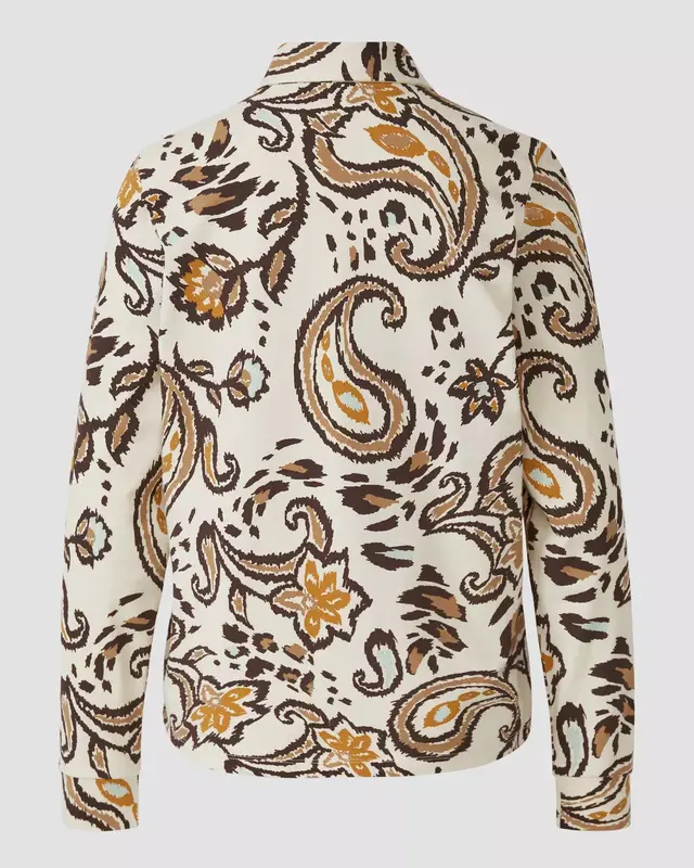 S. Oliver Jersey Hemdbluse - Off White