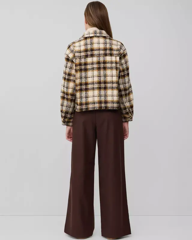 S. Oliver Checkered Bouclé Jacket - Beige