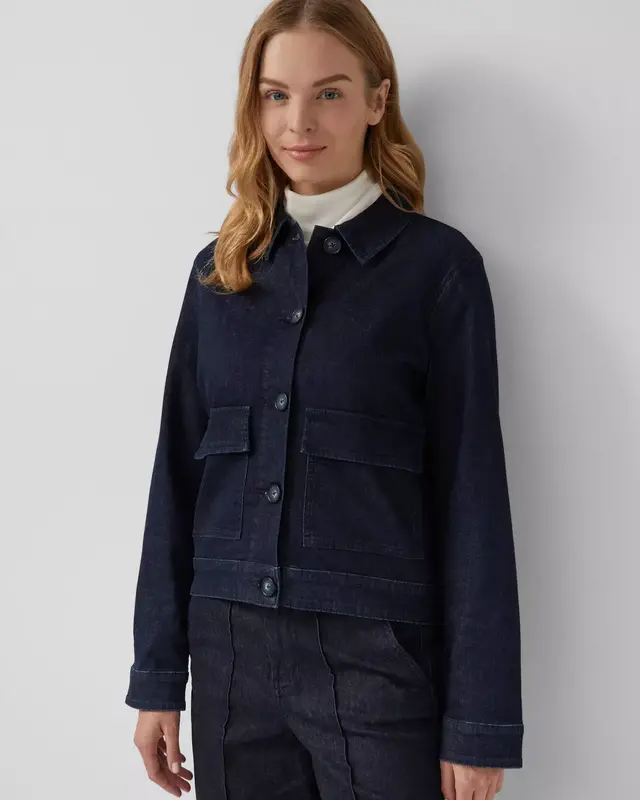 S. Oliver Lockere Jeansjacke mit Klapptaschen - Blue