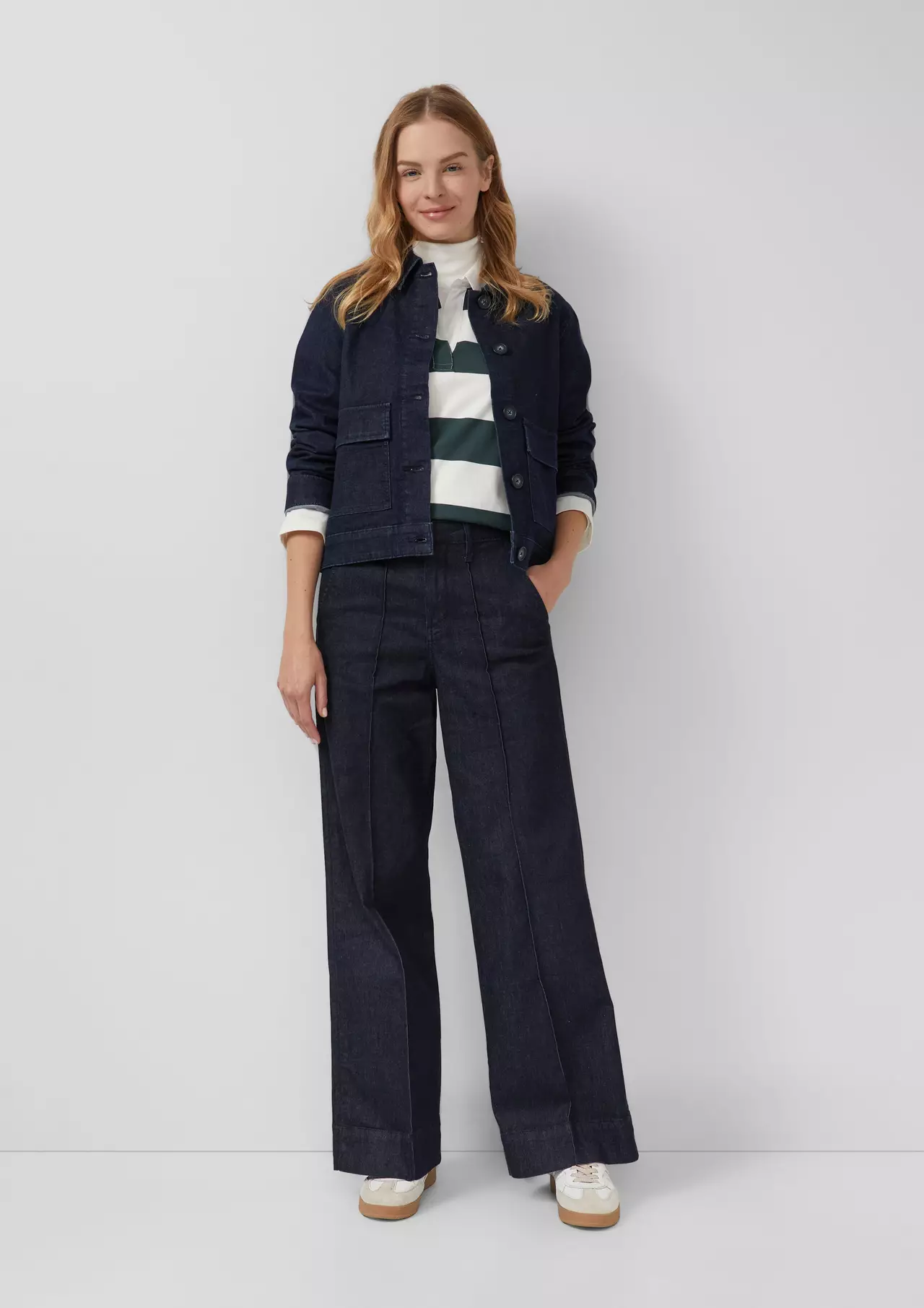 S. Oliver Lockere Jeansjacke mit Klapptaschen - Blue