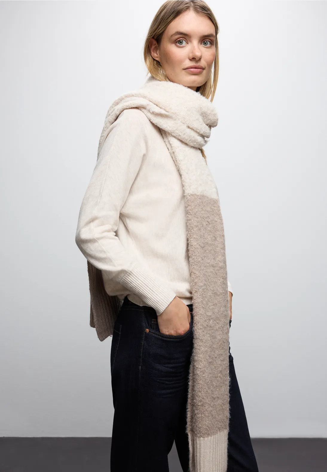 Street One Strukturmix Schal - Soft Sand Melange