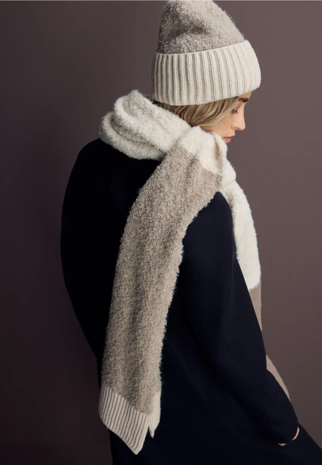 Street One Structuremix Scarf - Soft Sand Melange