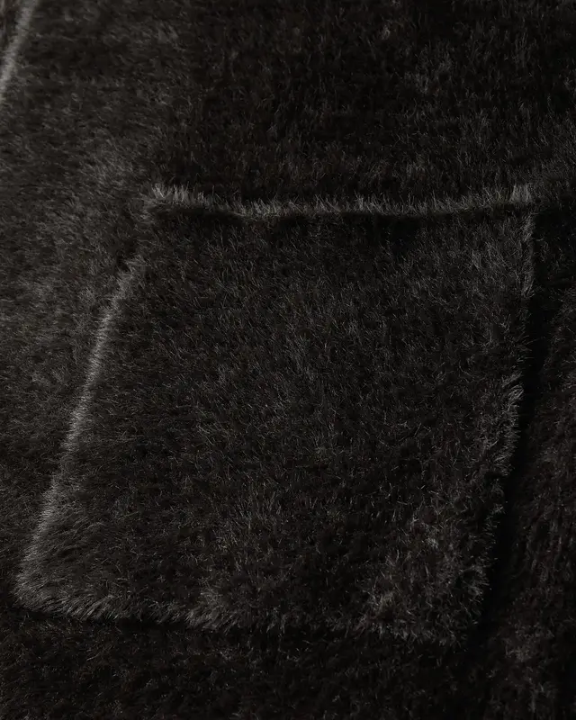 Street One Langer Federgarn Cardigan - Darkest Brown