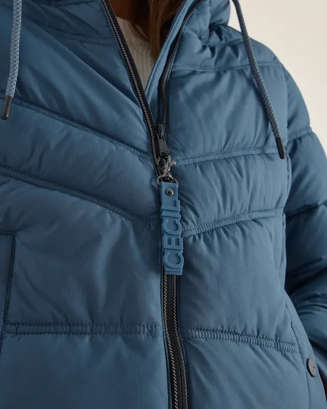 Cecil Steppjacke mit Kapuze - Moonstone Blue