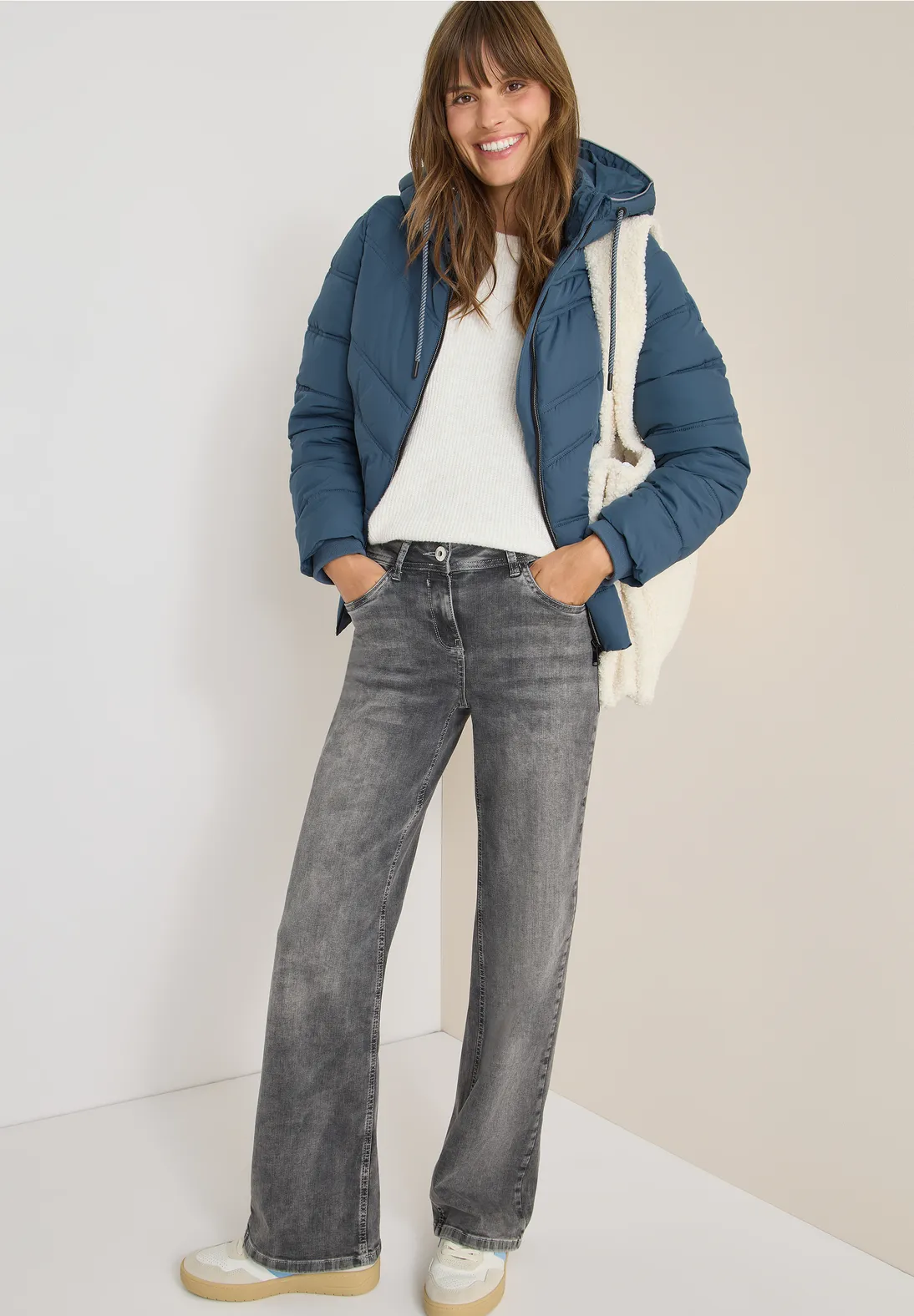 Cecil Damen Steppjacke Mit Kapuze - Reflektierende Details