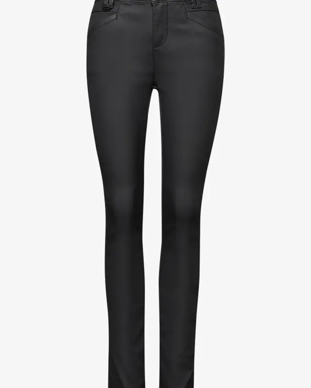 Street One Slim Fit Coated Pants - Black