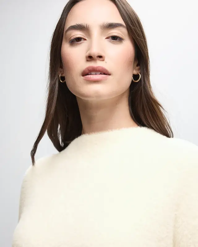 Street One Federgarn Pullover - Soft Beige