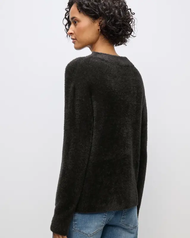 Street One Federgarn Pullover - Darkest Brown