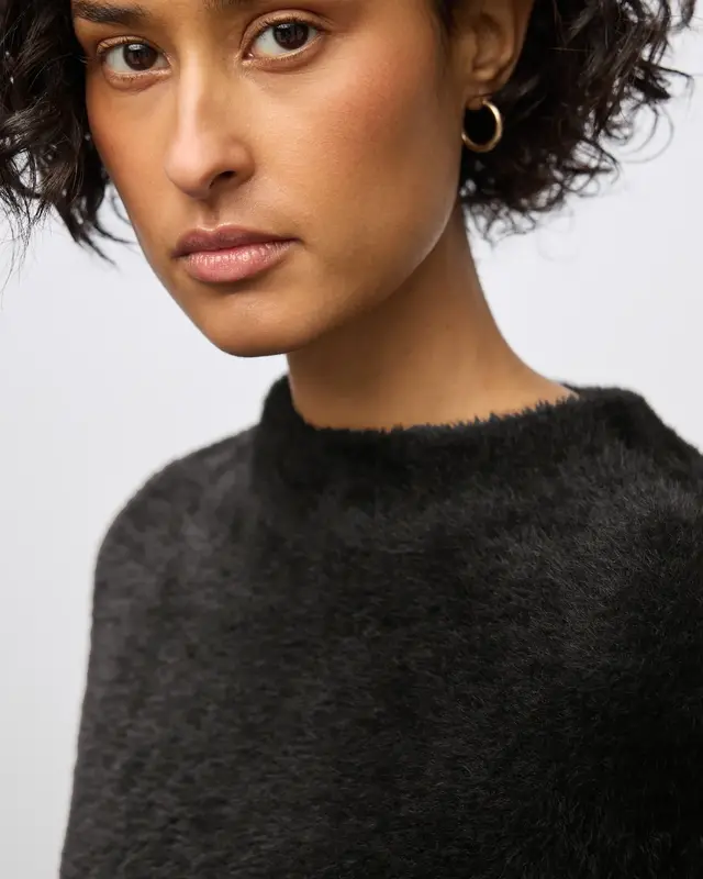 Street One Federgarn Pullover - Darkest Brown