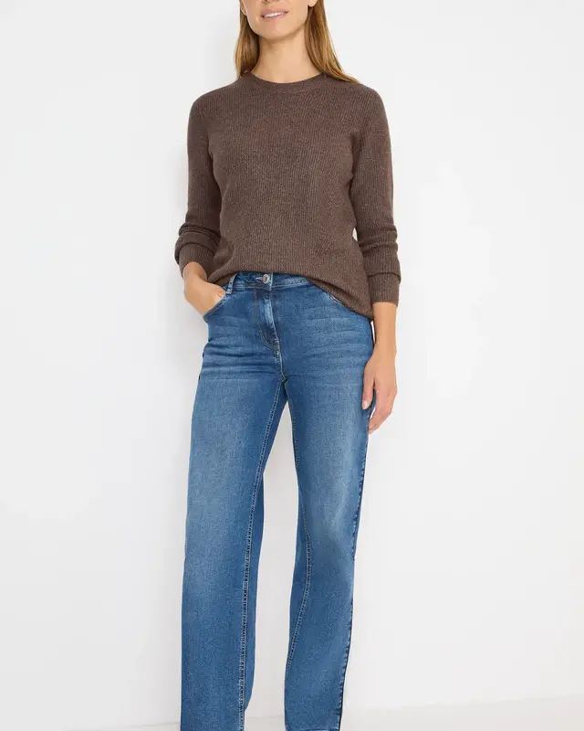 Cecil Pullover mit Strukturdetails - Mushroom Taupe Melange