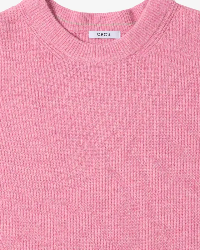 Cecil Pullover mit Strukturdetails - Dark Blossom Melange