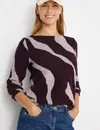 Cecil Shirt met Verengaren Patroon - Eggplant Red