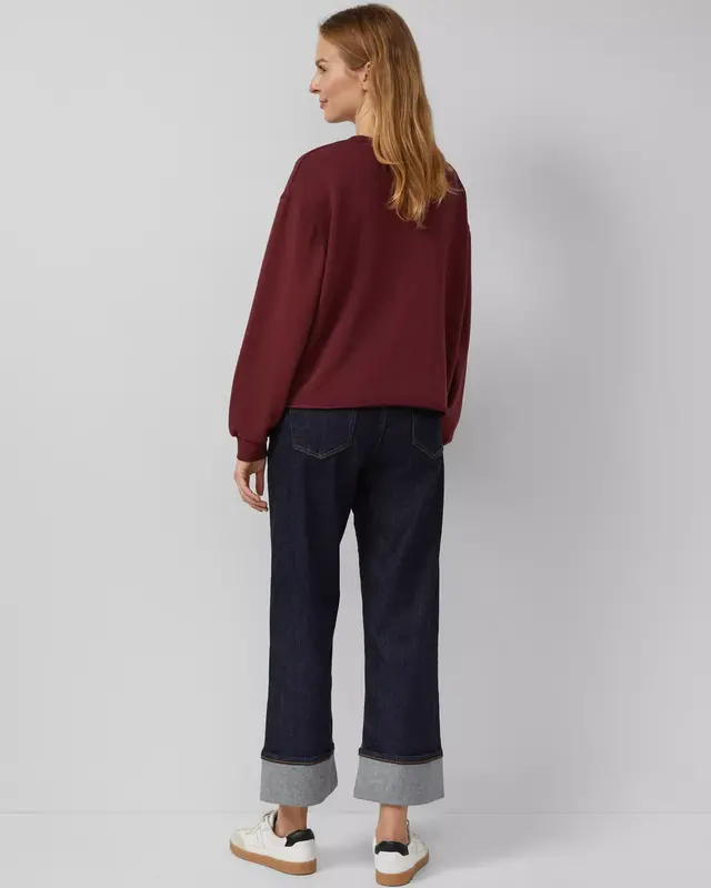 S. Oliver Pullover mit Rollsaum - Red