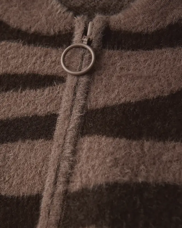 Street One Gemusterter Cardigan - Silk Brown