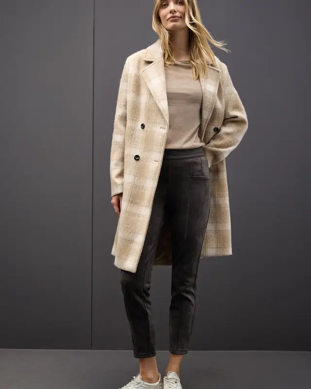 Street One Velours Hose Hope - Darkest Brown