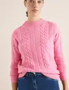 Cecil Jumper met Kabelpatroon - Dark Blossom Melange