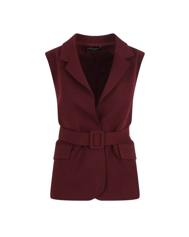 Elvira Collections Gilet Beau - Burgundy