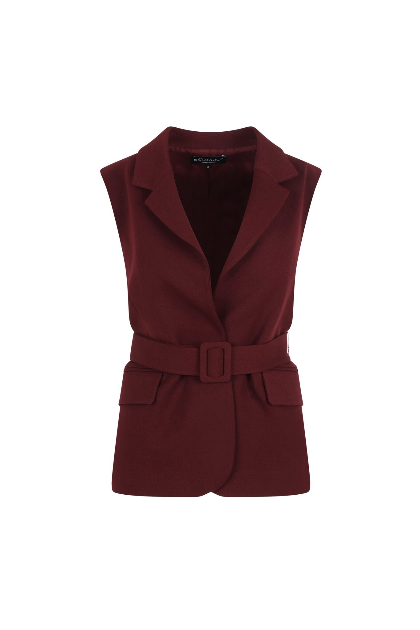 Elvira Collections Gilet Beau - Burgundy / Rood | - Cotton Blues