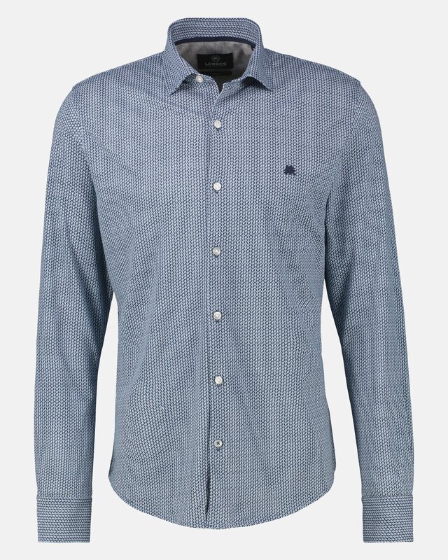 Lerros Jersey Overhemd Lange Mouwen - Storm Blue