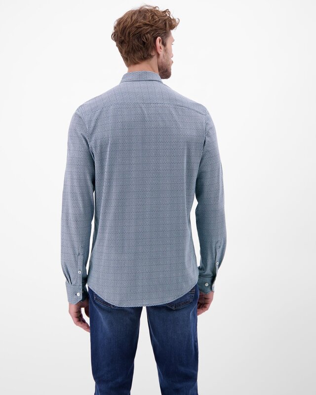 Lerros Jersey Overhemd Lange Mouwen - Storm Blue