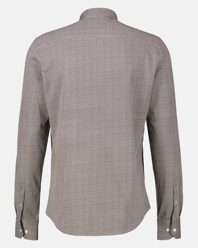 Lerros Jersey Langarm Hemd - Light Coffee