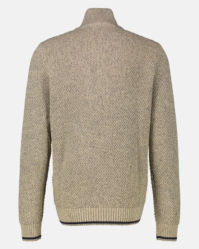 Lerros Gebreide Trui met Kabelpatroon - Tender Beige Melange