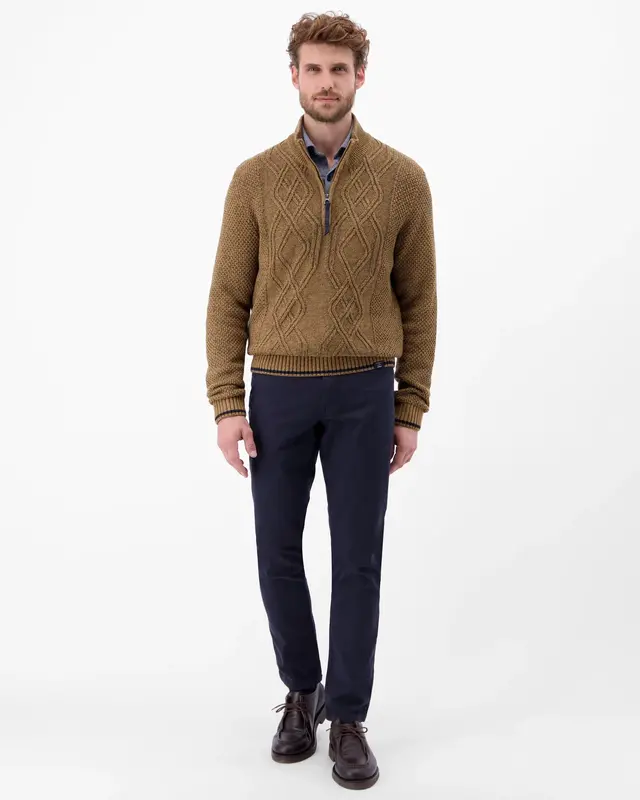 Lerros Kable Knit Jumper - Light Coffee