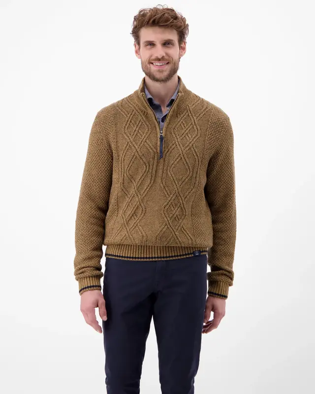 Lerros Kable Knit Jumper - Light Coffee