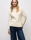 Street One Jumper met Kabelpatroon - Soft Beige