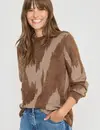 Cecil Printed Jumper - Mocha Caramel