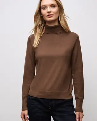 Street One Trui met Col - Hazelnut Brown