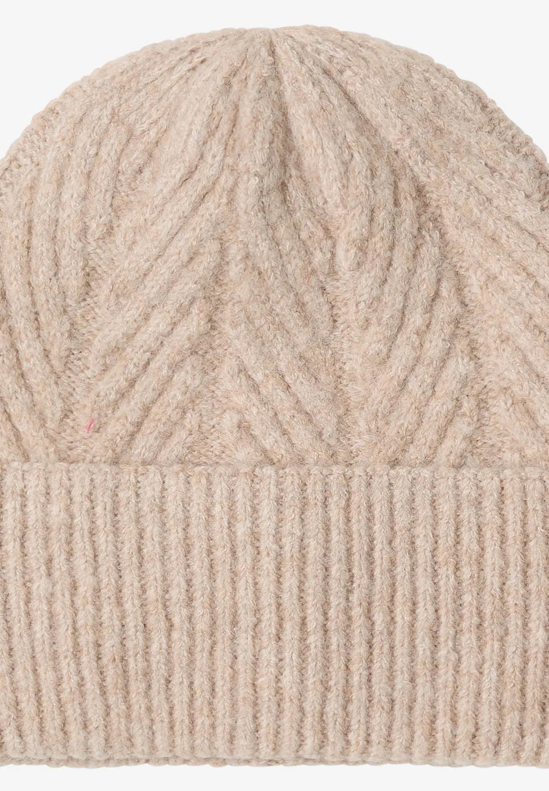 Cecil Gebreide Muts met Structuur - Sandalwood Beige Melange