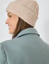 Cecil Gebreide Muts met Structuur - Sandalwood Beige Melange