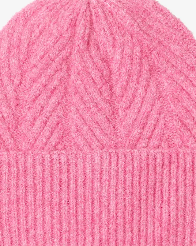 Cecil Strickmütze mit Struktur - Dark Blossom Melange