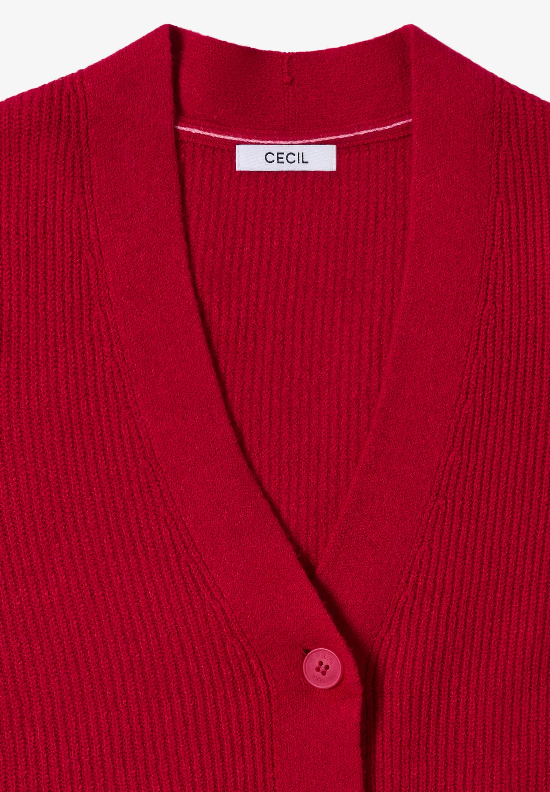 Cecil Vest met Structuurdetails - Beaujolais Red