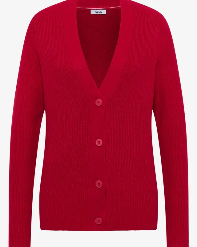 Cecil Cardigan mit Strukturdetail - Beaujolais Red