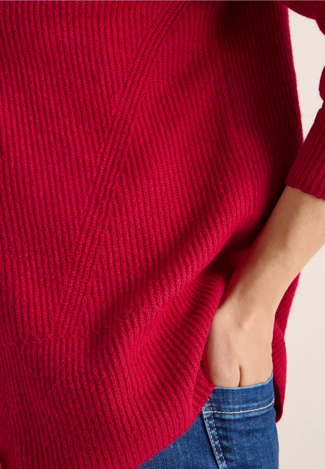 Cecil Vest met Structuurdetails - Beaujolais Red