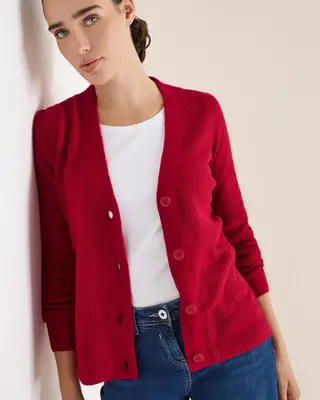 Cecil Vest met Structuurdetails - Beaujolais Red