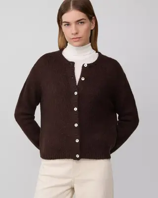 S. Oliver Cardigan, Alpacamix - Dark Brown