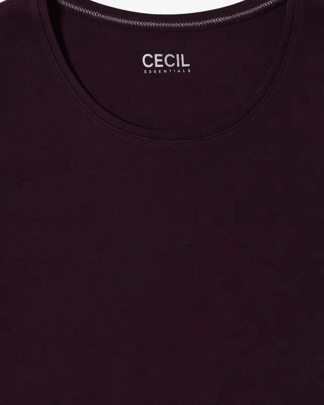 Cecil Basic Shirt Pia - Eggplant Red