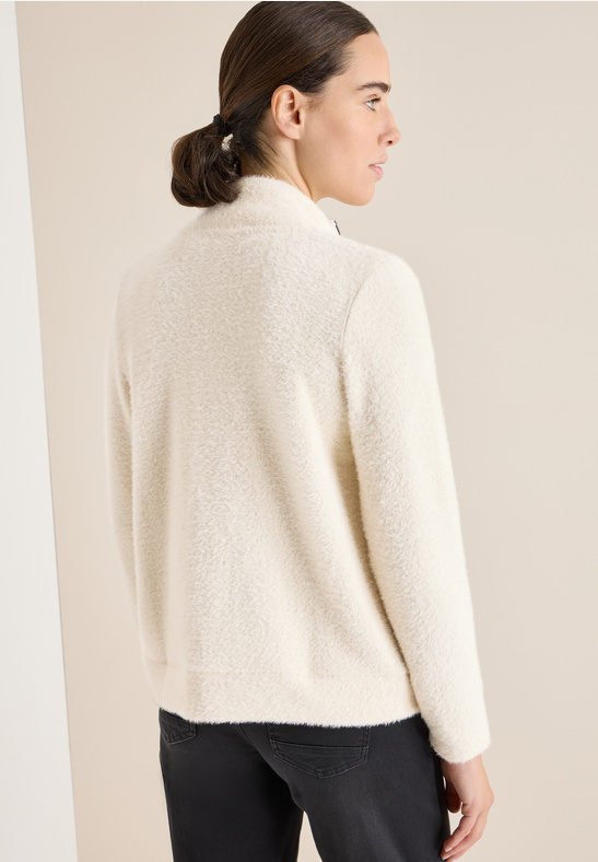 Cecil Federgarn Cardigan - Light Greige