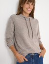 Cecil Melange Rib Funnel Neck - Chocolate Mousse Melange