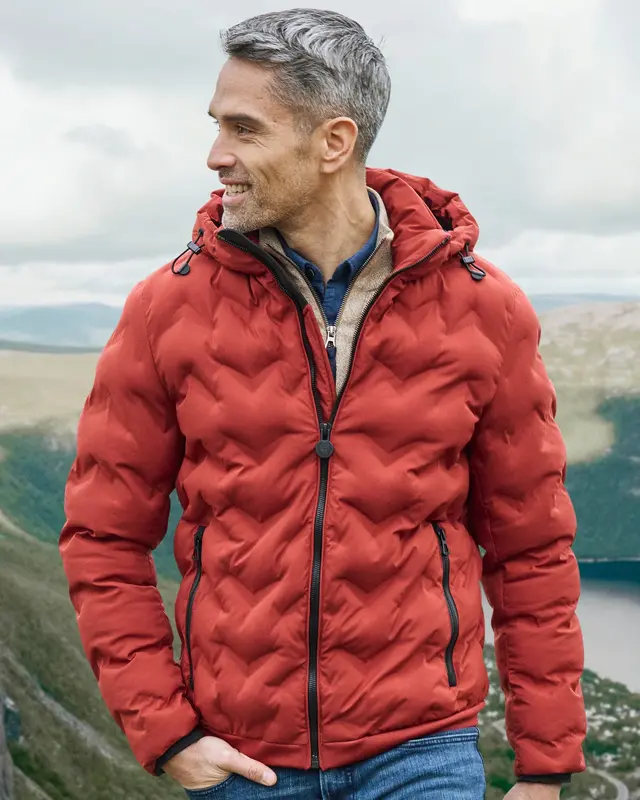 Lerros Quilted Jacket - Burnt Red