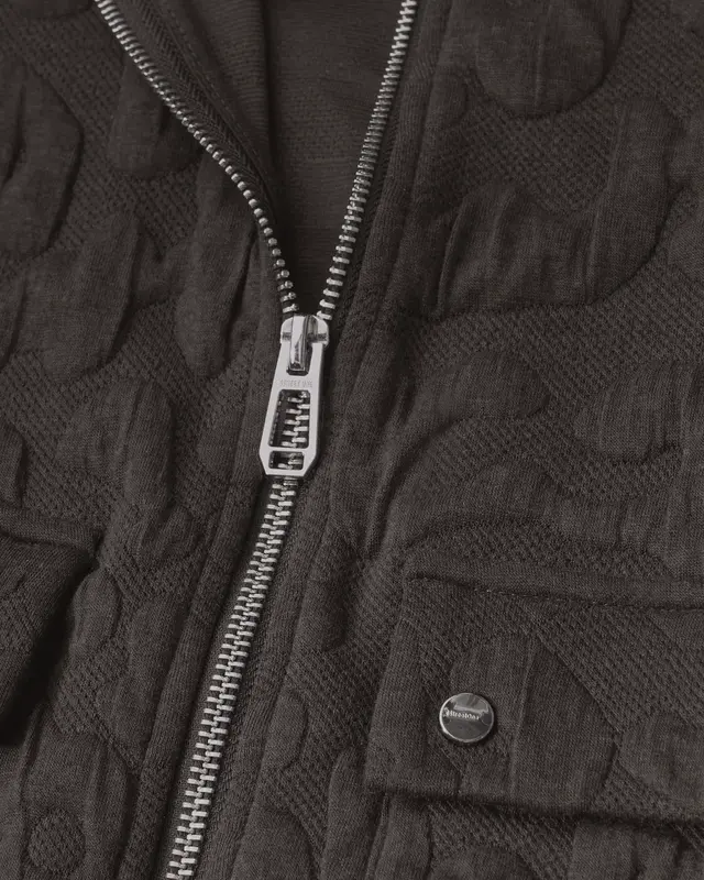 Street One Leo Jacquard Jacket - Rustic Brown Melange