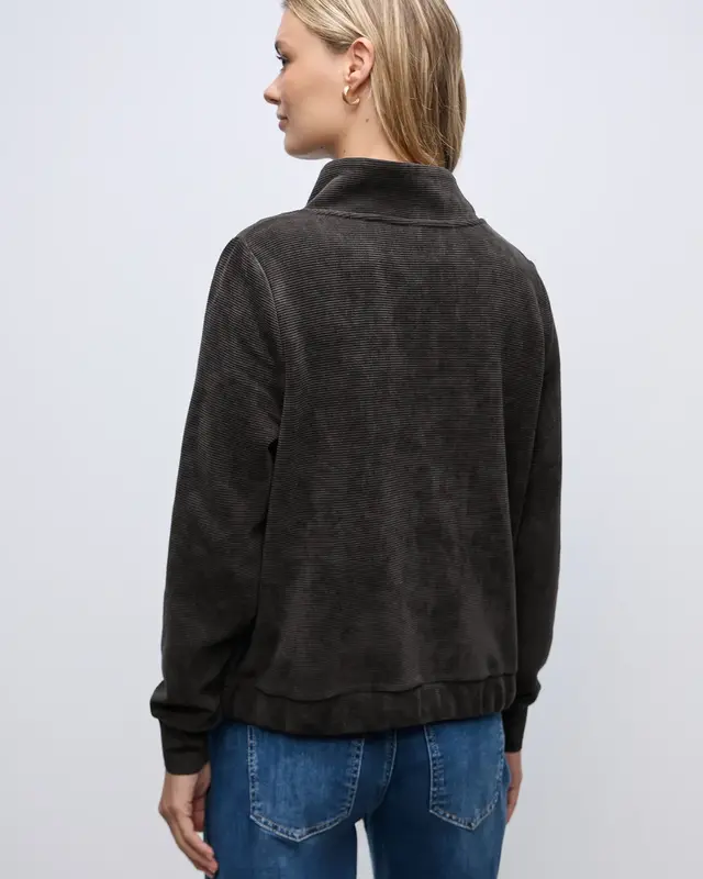 Street One Gestructureerd Vest met Ritssluiting - Darkest Brown