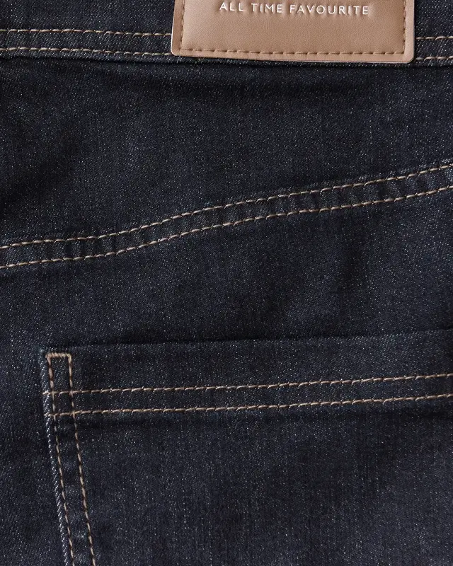 Street One Rinsed Bootcut Jeans - Rinsed Dark Blue