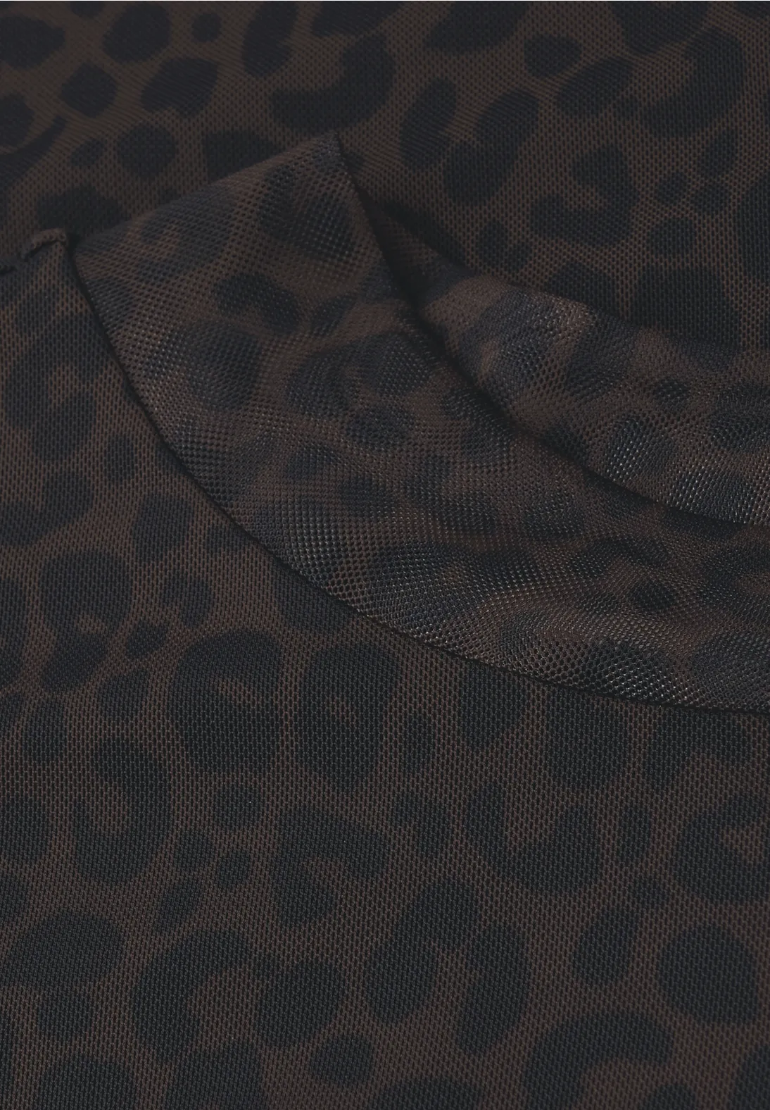 Street One Leo Print Mesh Shirt - Darkest Brown